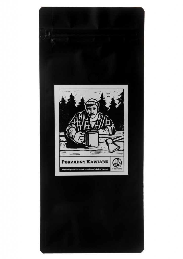 Kawa w ziarnach ręcznie palona Porządny Kawiarz 2.0 80/20 arabika/robusta 1000g