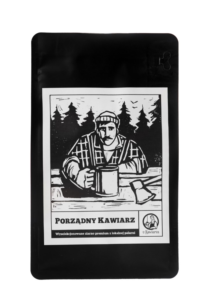 Kawa w ziarnach ręcznie palona Porządny Kawiarz 2.0 80/20 arabika/robusta 250g